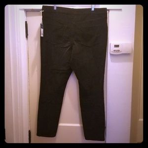 High rise skinny velvet jean pant